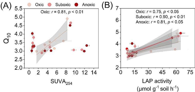 Unravelling differences in the temperature sensitivity of soil organic matter decomposition under various oxygen conditions