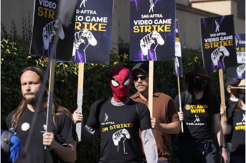 Video game performers protest unregulated AI use at Warner Bros. Studios