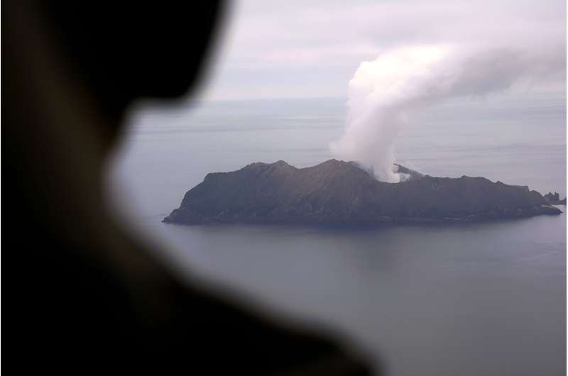 Volcanic ash from an eruption at the White Island volcano grounded some flights in New Zealand on Thursday