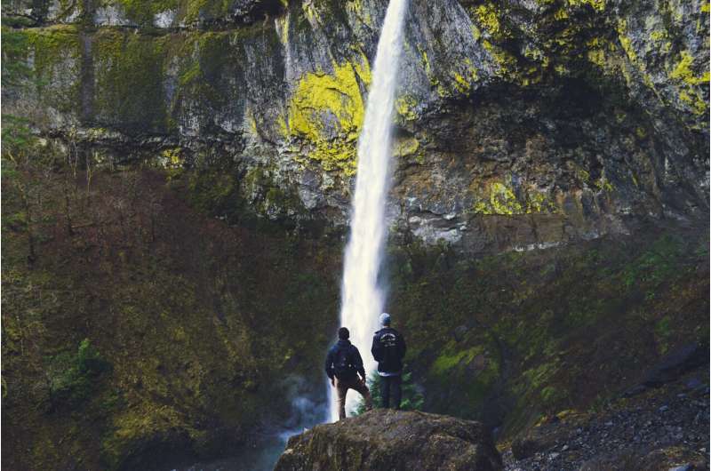 waterfall hiker