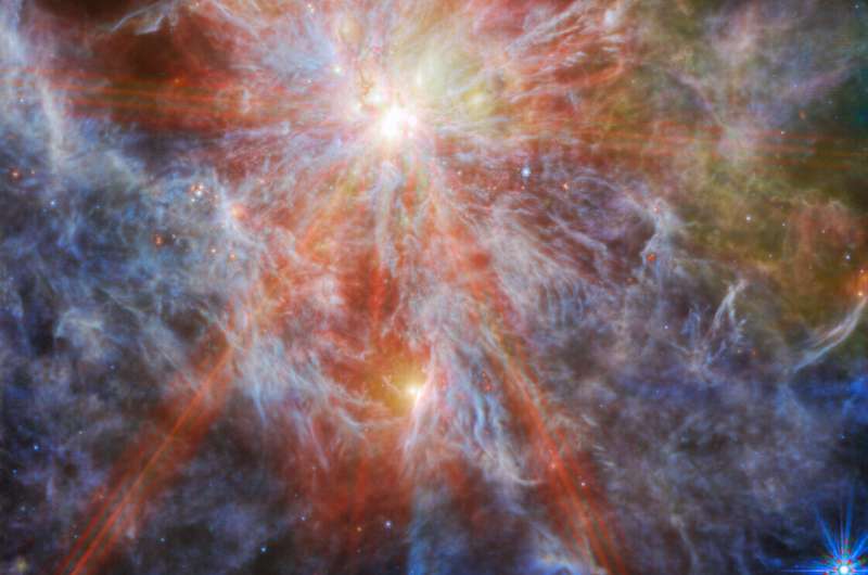 Webb Telescope captures massive star-forming complex