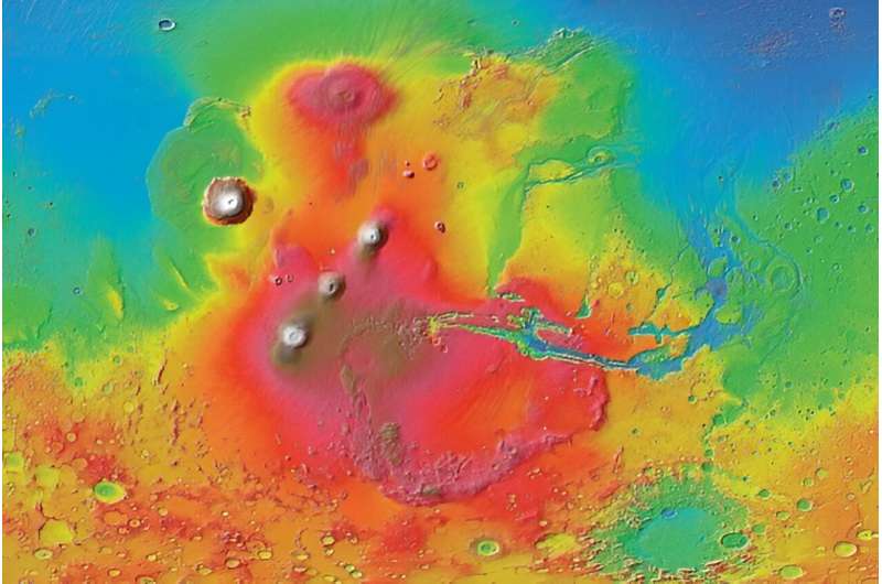 What's under this hole on the surface of Mars?