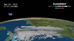 NASA satellites see Nicole become a remnant, another low soaking US East Coast