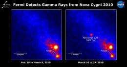Fermi detects gamma-rays from exploding nova