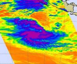 Tropical Storm Anggrek is tightly wrapped in NASA satellite imagery