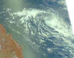 NASA's Aqua Satellite sees Tropical Depression Anthony heading toward Australia