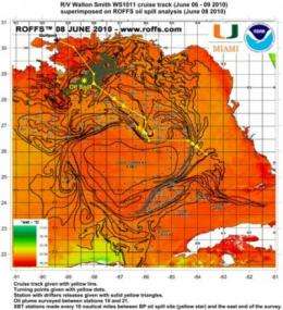 Scientists locate oil plume extending toward Dry Tortugas