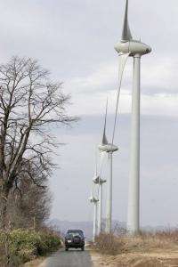 Wind turbines at Japan's largest wind farm