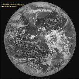GOES-15 Opens Its "Eyes" and Sees First Image of Earth