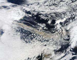 NASA'S Terra Satellite Captures Ash Plume of Icelandic Volcano