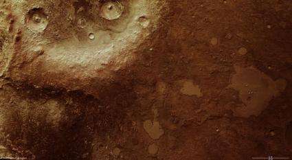 Mars Express puts craters on a pedestal