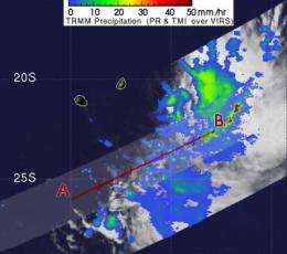 Tropical Depression 11S forms in the southern Indian Ocean