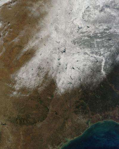Snowy U.S. panorama caught by satellite