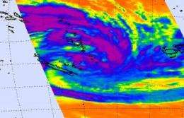 NASA satellites dissect Tropical Storm Vania's clouds and rainfall