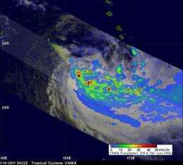 NASA satellite: Tropical Storm Vania brought heavy rains to southeastern New Caledonia