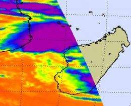 NASA Satellite sees most of Cyclone Bingiza's rainfall over Mozambique Channel