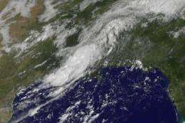 NASA satellites see TD5's remnants still soaking Louisiana and Mississippi