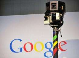 The camera of a Google street-view car