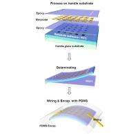 Flexible LEDs for implanting under the skin