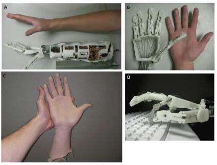 Robotic hand nearly identical to a human one