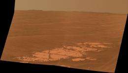 Image: Mars Rover Sees Distant Crater Rims on Horizon