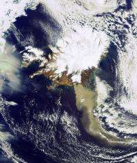 New satellite image of ash spewing from Iceland's volcano