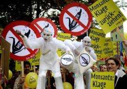 Activists protest against US biotech giant Monsanto in Germany in 2009