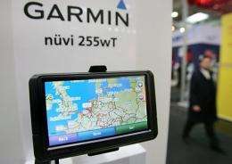 A Garmin Nuevi 255wT GPS navigation system