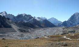 A glacier in the Everest region