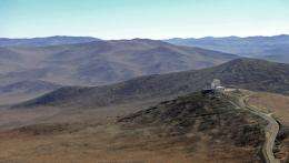 An ESO telescope in the Atacama desert in northern Chile