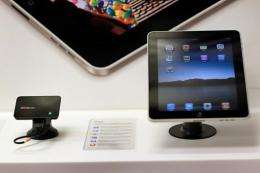 An iPad is displayed at a Verizon store