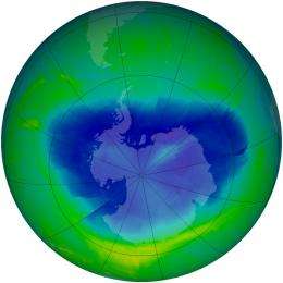 Antarctic Ozone Hole 2010