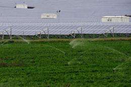 A solar farm in Asopia, some 100 northeast of Athens