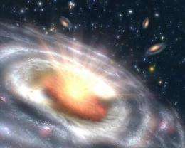 Astronomers observe fast growing primitive black holes
