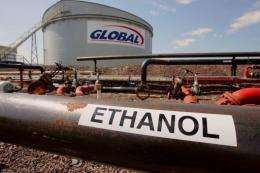 A tank holding Ethanol is seen at a fuel tank farm in Boston