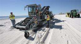 BP deep-cleaning Gulf beaches amid new worries (AP)
