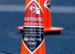Cones warning of hazardous materials