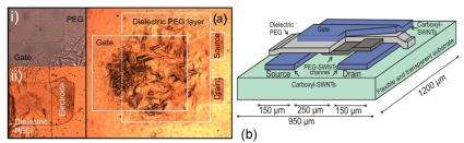 Researchers print field-effect transistors with nano-infused ink
