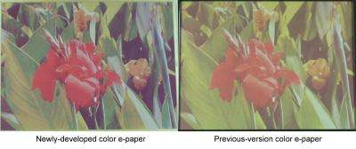 Fujitsu Dramatically Enhances Color Electronic Paper Functionality