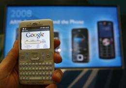 Google's software platform for mobile phones entitled 'Android'