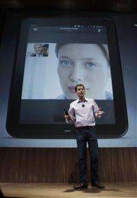 HP shows first webOS tablet computer, the TouchPad (AP)