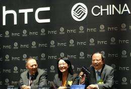 HTC said it will introduce four new smartphones to China including two touch-screen models