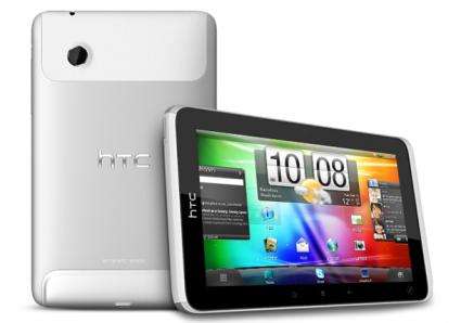 HTC unveils tablet, phones with Facebook button