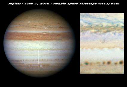 Hubble scrutinizes site of mysterious flash and missing cloud belt on Jupiter
