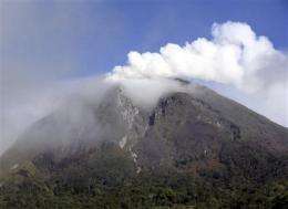 Indonesian volcano spews new burst of ash (AP)