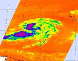 Infrared NASA image shows strong convection in new Atlantic Depression 9
