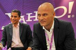 Irv Henderson (L), Yahoo's vice president for product management, and Matthias Kunze, Asia-Pac managing director
