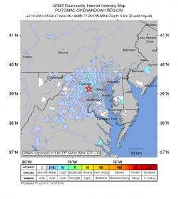 NASA Goddard Felt July 16 Quake