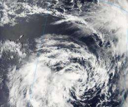 NASA's Aqua sees Tropical Storm Vince about to U-turn away from Australia