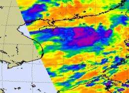 NASA sees strong thunderstorms in potential tropical cyclone near Hong Kong